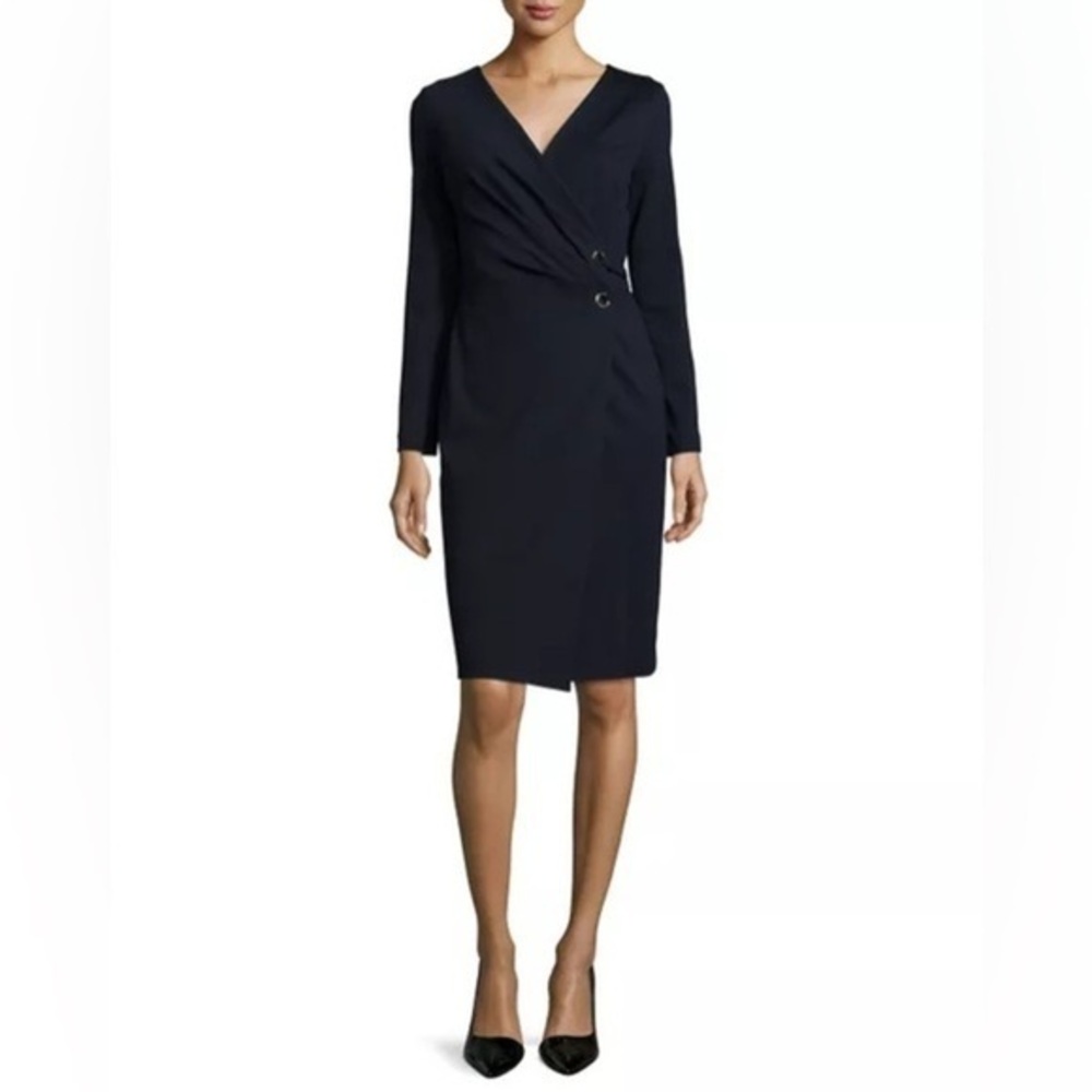 Escada Long-Sleeve Wrap Dondi Dress size 36 (6)